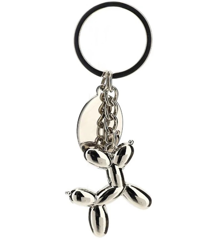 Portachiavi in metallo Balloon Dog - 3x10 cm - Hervit
