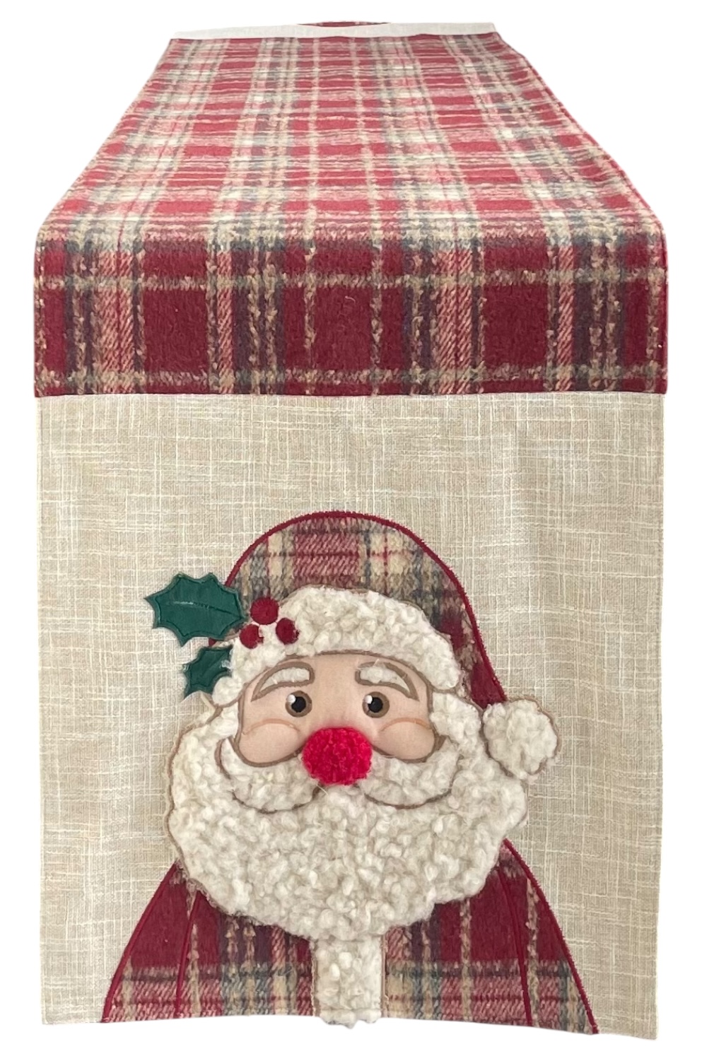 Runner natalizio in tartan babbo COTTAGE - 150x45 cm - Clodette