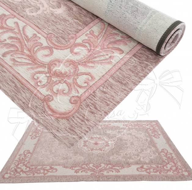 Tappeto con antiscivolo - Misura:  85x150 cm - cipria